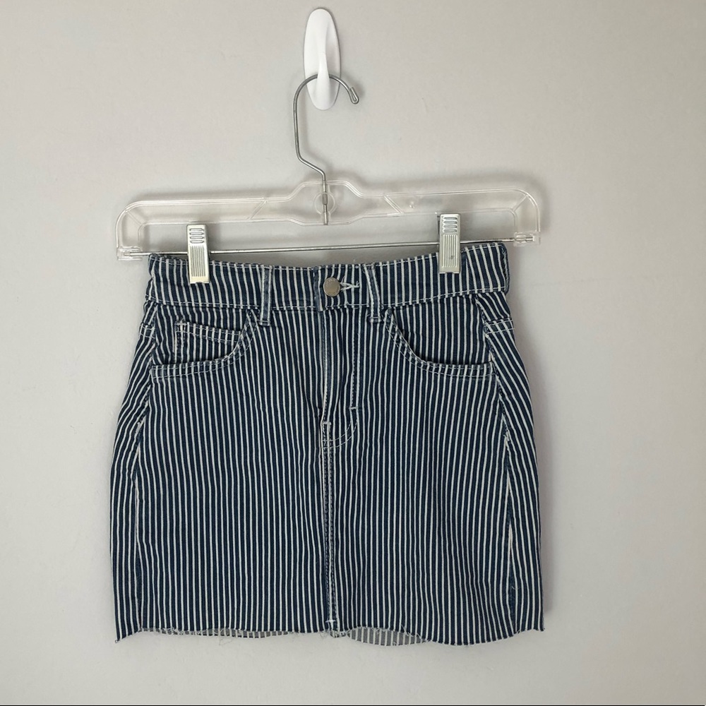 Striped tight miniskirt